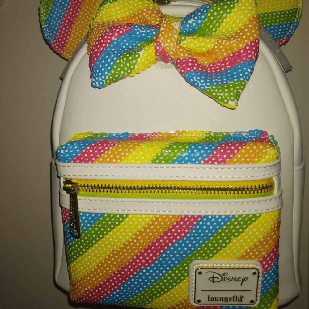 Disney Sequin Rainbow Minnie Mouse Mini Backpack